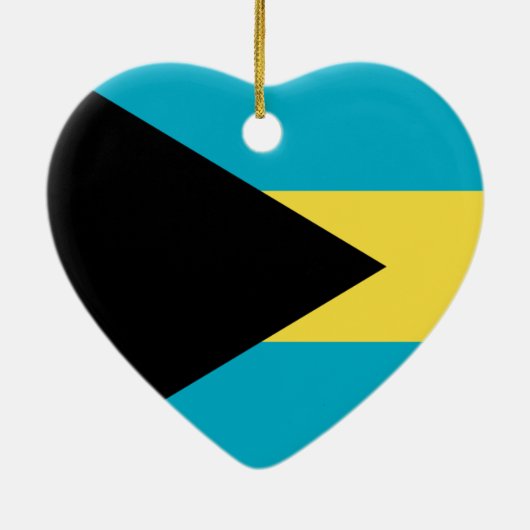 Bahamas Flag Heart Ornament (Achterkant)