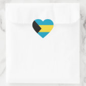 Bahamas Flag Heart Sticker (Tas)