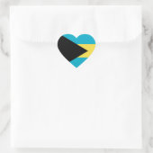 Bahamas Flag Heart Sticker (Tas)