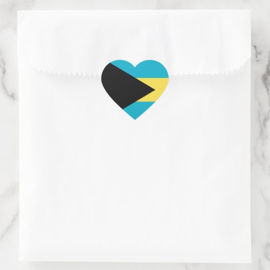 Bahamas Flag Heart Sticker (Tas)