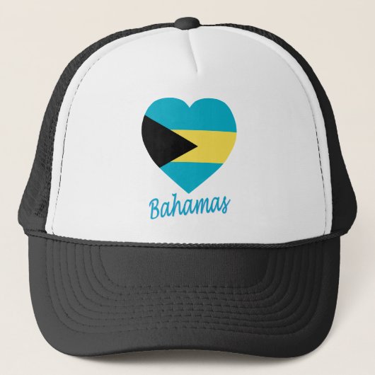 Bahamas Flag Heart Trucker Pet (Voorkant)