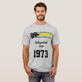 Bahamas Flag Independence Celebration T-shirt (Voorkant volledig)
