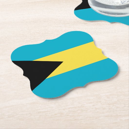 Bahamas Flag Kartonnen Onderzetters (Gekanteld)