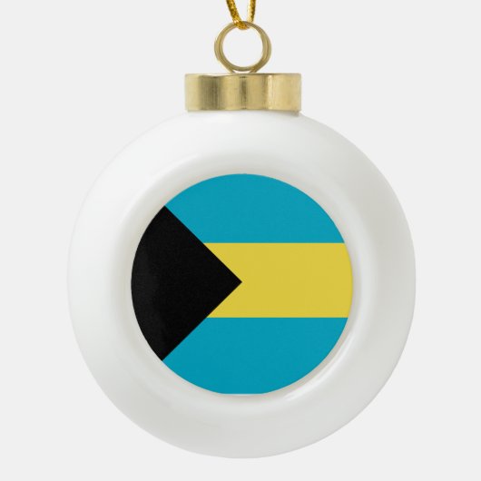 Bahamas Flag Keramische Bal Ornament (Voorkant)