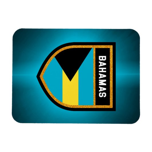 Bahamas Flag Magneet (Horizontaal)