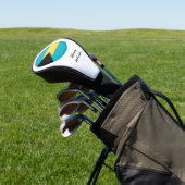 Bahamas Flag & Monogrammed Golf Clubs Hoesjes Golfheadcover (Insitu)