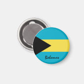 Bahamas flag & North America - reis-/sportfans Magneet (Voorkant / Achterkant)