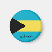 Bahamas flag & North America - reis-/sportfans Magneet (Voorkant)