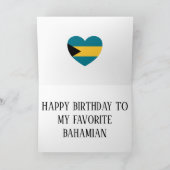 Bahamas Flag Patriotic Birthday Kaart (Binnen)