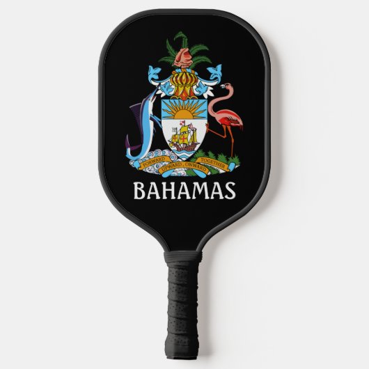Bahamas Flag Pickleball Paddle (Achterkant)