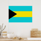 Bahamas Flag Poster (Keuken)