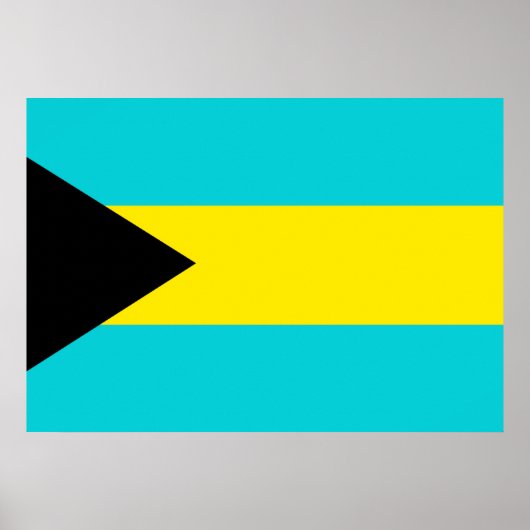 Bahamas Flag Poster (Voorkant)
