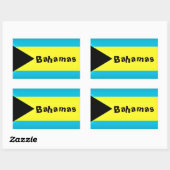 Bahamas Flag Rechthoekige Sticker (Vel)