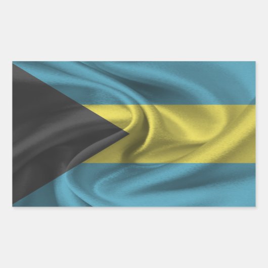 Bahamas Flag Rechthoekige Sticker (Voorkant)