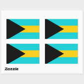 Bahamas Flag Rechthoekige Sticker (Vel)