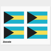 Bahamas Flag Rechthoekige Sticker (Vel)
