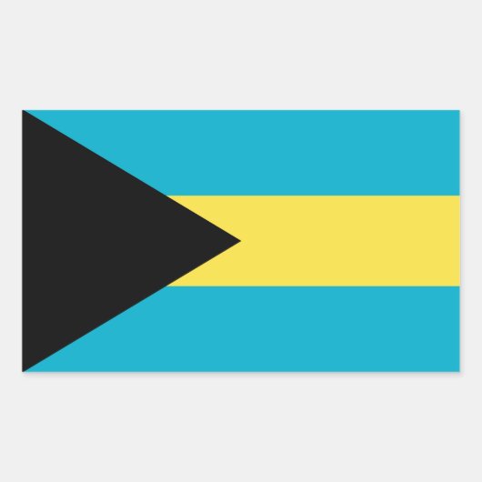 Bahamas Flag Rechthoekige Sticker (Voorkant)