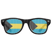 Bahamas Flag Retro Zonnebril (Voorkant)