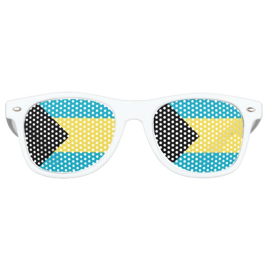 Bahamas Flag Retro Zonnebril (Voorkant)