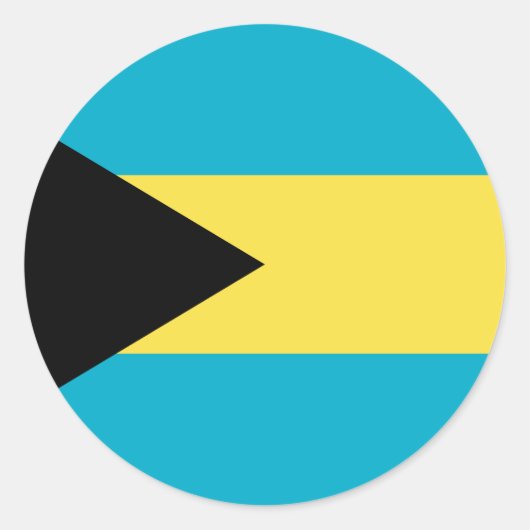 Bahamas Flag Ronde Sticker (Voorkant)