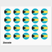 Bahamas Flag Ronde Sticker (Vel)