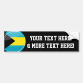 Bahamas Flag Round en Glossy Bumpersticker (Voorkant)