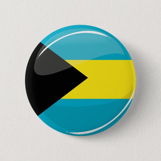 Bahamas Flag Round en Glossy Ronde Button 5,7 Cm (Voorkant)