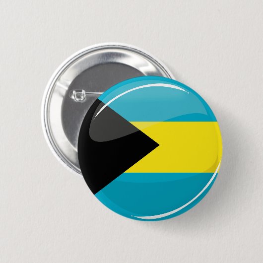 Bahamas Flag Round en Glossy Ronde Button 5,7 Cm (Voorkant /achterkant)