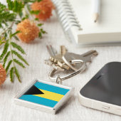 Bahamas Flag Sleutelhanger (Zijkant)