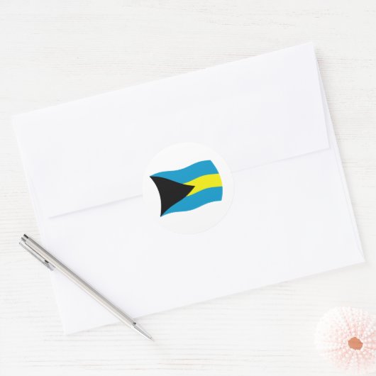Bahamas Flag Sticker (Envelop)