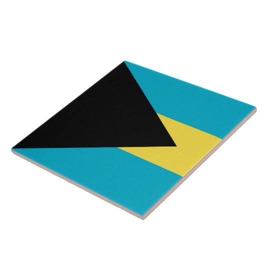 Bahamas Flag Tile Tegeltje (Zijkant)