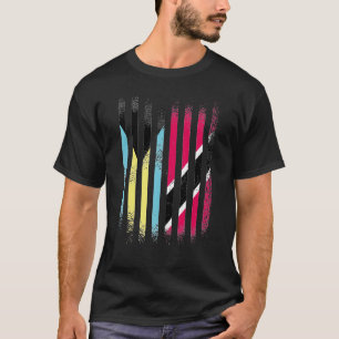 Bahamas Flag Trinidad&Tobago Grown Country Flagas T-shirt