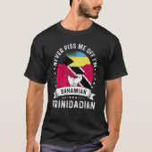 Bahamas Flag Trinidad&Tobago Grown  Humor Pride T-shirt (Voorkant)