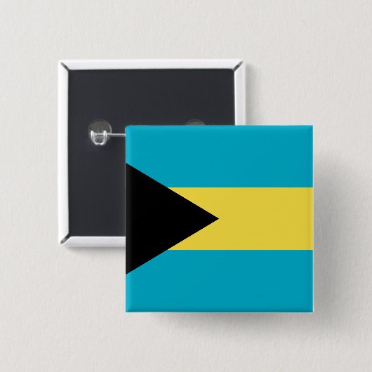 Bahamas Flag Vierkante Button 5,1 Cm (Voorkant /achterkant)