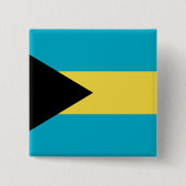 Bahamas Flag Vierkante Button 5,1 Cm (Voorkant)