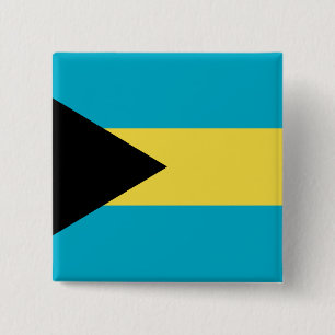 Bahamas Flag Vierkante Button 5,1 Cm