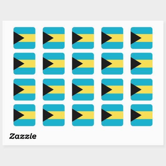 Bahamas Flag Vierkante Sticker (Vel)
