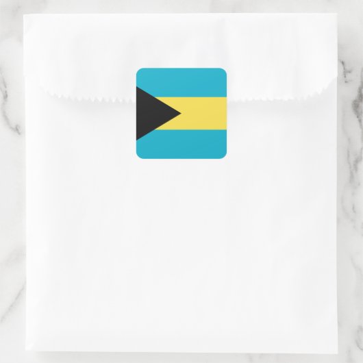 Bahamas Flag Vierkante Sticker (Tas)