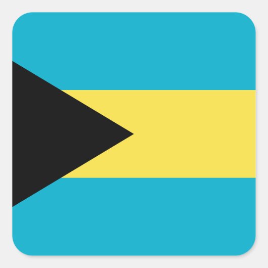 Bahamas Flag Vierkante Sticker (Voorkant)