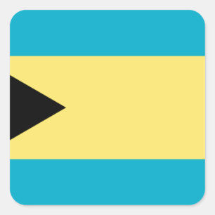 Bahamas Flag Vierkante Sticker