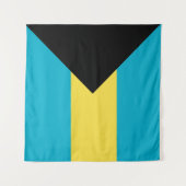 Bahamas Flag Wandkleed (Voorkant (horizontaal))