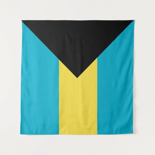 Bahamas Flag Wandkleed (Voorkant (horizontaal))