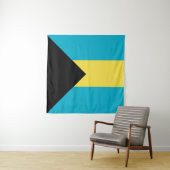 Bahamas Flag Wandkleed (In situ)