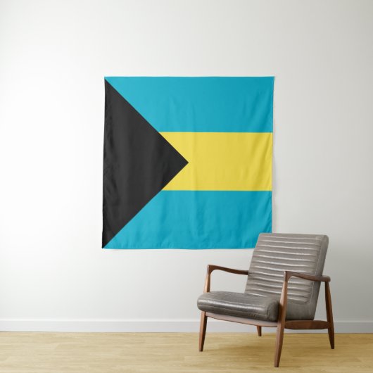 Bahamas Flag Wandkleed (In situ)
