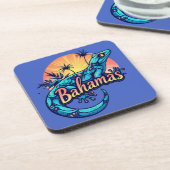 Bahamas Gecko Caribbean Bier Onderzetter (Linkerzijde)