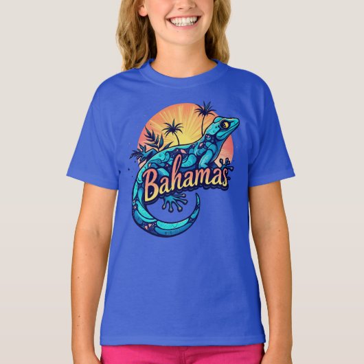 Bahamas Gecko Caribbean T-shirt (Voorkant)