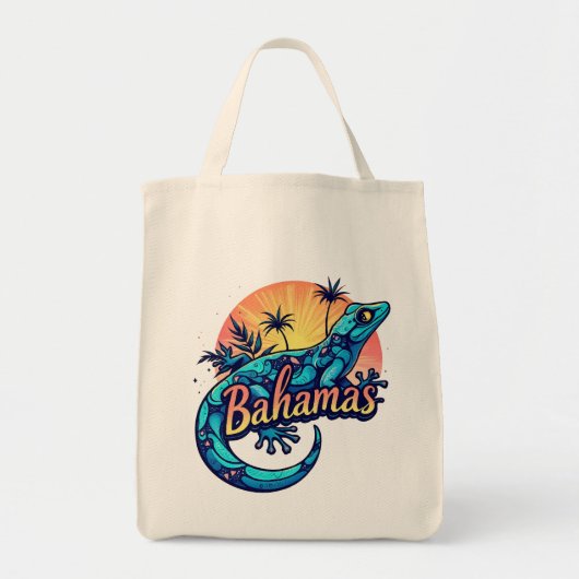 Bahamas Gecko Caribisch Tote Bag (Voorkant)