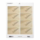 Bahama's gehouwen bord op het strand etiket (Full Sheet)