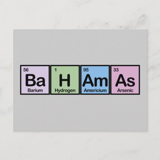 Bahama's gemaakt van elementen briefkaart (Voorkant)