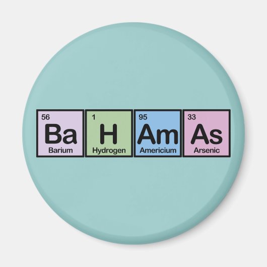 Bahama's gemaakt van elementen magneet (Voorkant)
